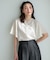 スムージーポリエステル スキッパー ブラウス