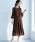 【Lily Calin】レース×プリーツコンビ ドレス