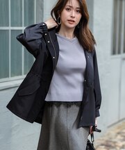 撥水フーディショート ブルゾン