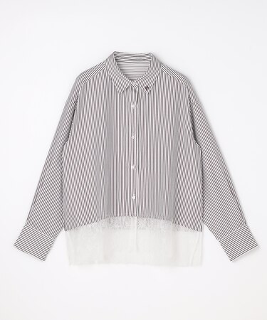 レースヘム シャツ