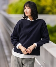 CICA加工 ケーブルニット プルオーバー