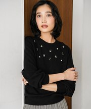 ジュエルカシミヤミックスニット プルオーバー