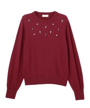 ジュエルカシミヤミックスニット プルオーバー