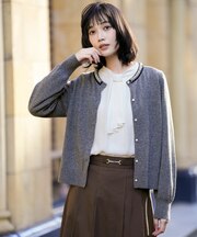 ジュエルカシミヤミックスニット カーディガン