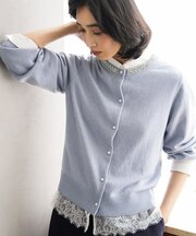 ジュエルカシミヤミックスニット カーディガン
