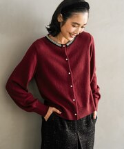 ジュエルカシミヤミックスニット カーディガン