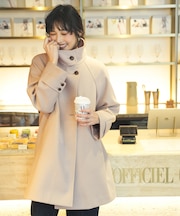 ウールライクミドル スタンド コート