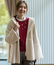 Luxuryフェイクムートン コート