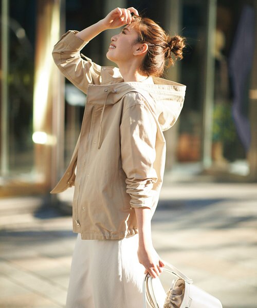 【23区】【中村アンさん着用】ライトタッサー フーデットジャケット 中村アンさん着用】ライトタッサー フーデットジャケット(番号2D34