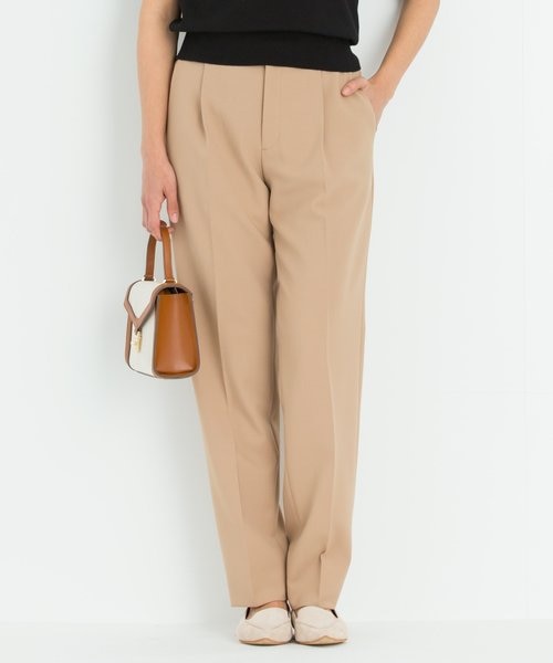 洗える】2WAYストレッチギャバ ストレート パンツ｜ニジュウ