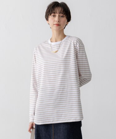 【大好評素材/洗える】コットンベアジャージー ロング Tシャツ