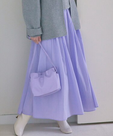 ナイロンタスラン ギャザーマキシ スカート