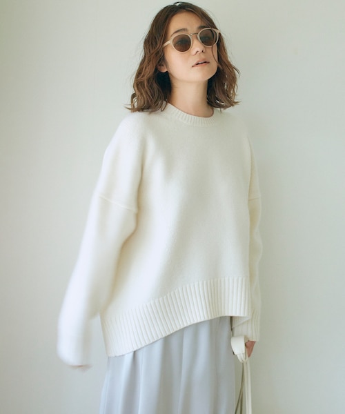23区ウールカシミヤブレンドバルキー エディターズ ニット ONWARD MAG】ウールカシミヤブレンドバルキー エディターズ ニット