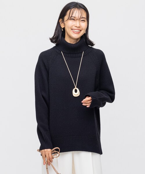 ウールカシミヤブレンドバルキー タートルネック ニット｜ニジュウ