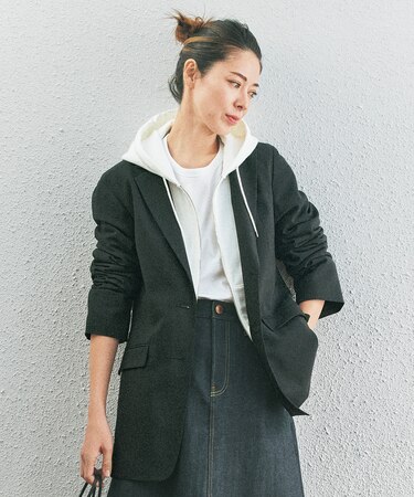 ウールレーヨントロピカル シングル ジャケット