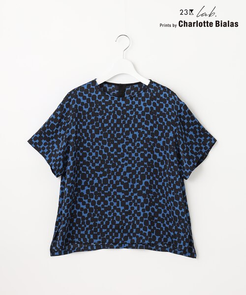 23区 lab Prints by Charlotte Bialas Tブラウス 23区 lab.】Prints by Charlotte Bialas Tブラウス｜ニジュウ