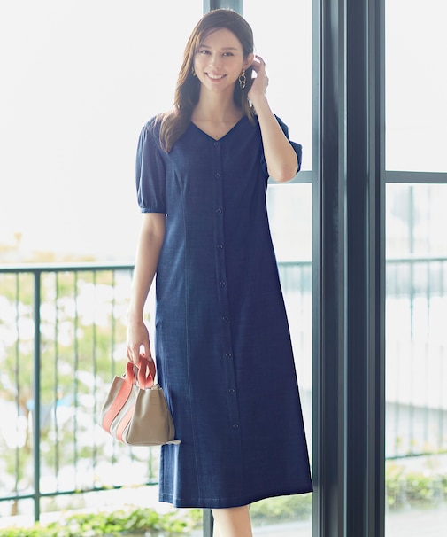 【WEB限定】リヨセルデニム ワンピース