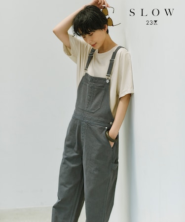 【SLOW】GARMENT DYE サロペット