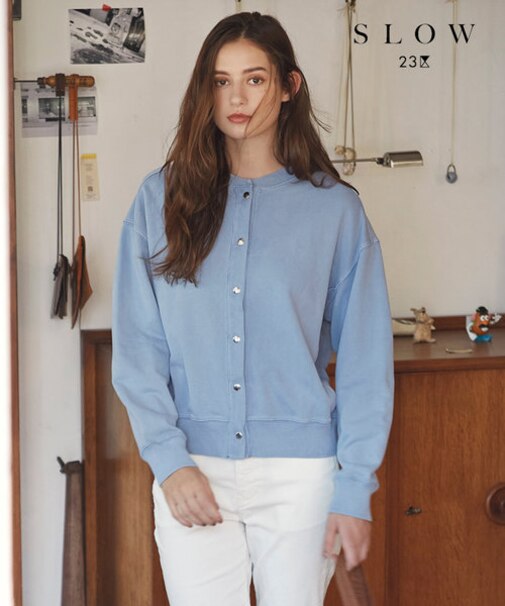 【SLOW】ヴィンテージテリー スナップドット ブルゾン