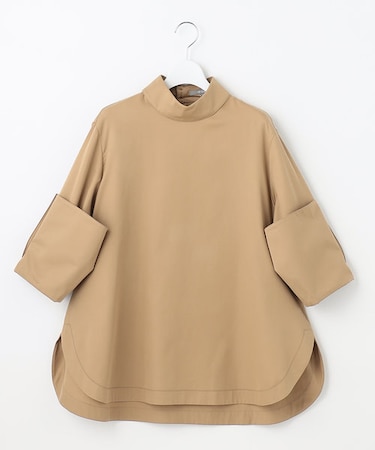 【23区 lab.】ハイカウントコットン ロールアップカフス シャツ