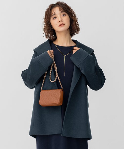 【CLASSY.1月号掲載】ウールカシミヤビーバー フード付き ショートコート