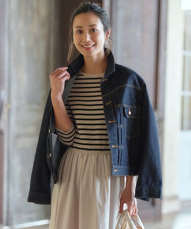 【洗える】23区DENIM ストレッチ ジャケット