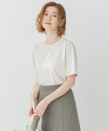【洗える】アンカーロゴプリント 半袖 Tシャツ