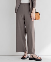 【洗える】レーヨンポリエステルストレッチ ニット パンツ