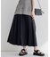 【洗える】マットナイロンタフタ タック スカート