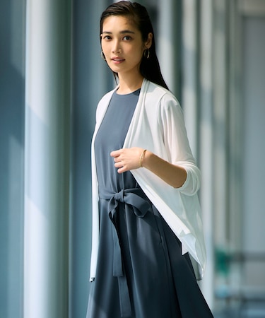 【新色追加/UVケア/接触冷感】マルチ機能 シアー ショート カーディガン