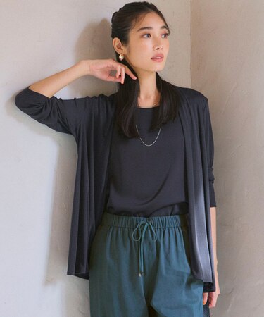 【新色追加/UVケア/接触冷感】マルチ機能 シアー ショート カーディガン