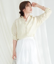 【CLASSY. 9月号掲載/WEB限定カラーあり】LIBECO ベーシック シャツ