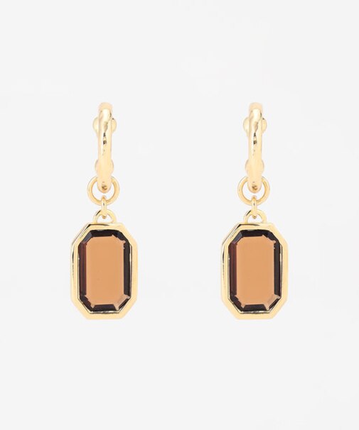 ガラスフープピアス