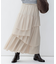 【洗える】エアリージョーゼット ティアード スカート