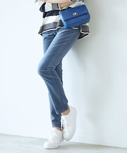 【洗える】23区DENIM ベルベットストレッチ スキニーパンツ