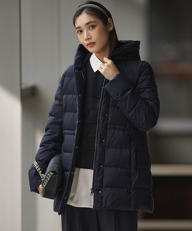 【VERY12月号掲載/新色追加/洗える/撥水加工】シレータフタ ミドル丈 ダウンコート