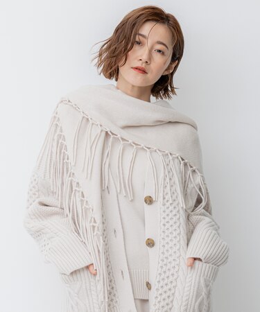 ウールカシミヤ トライアングル ストール