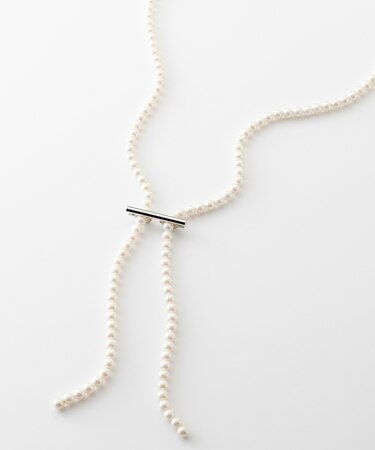 クリップ パール ラリエット ネックレス