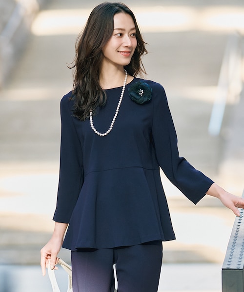 2WAYストレッチバンピー チュニックブラウス｜トゥービーシックの通販