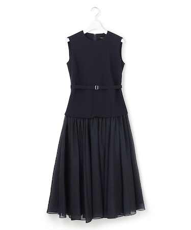 【APPLAUDIR】クリアジョーゼットコンビ ドレス