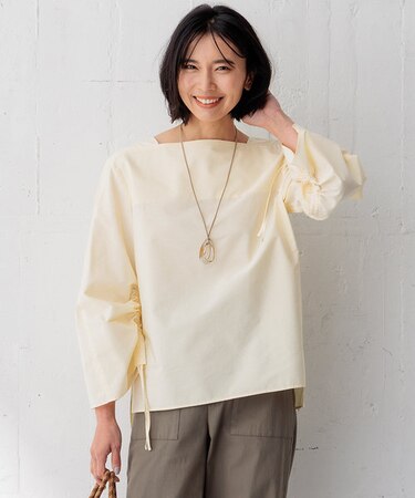 【Oggi4月号掲載/洗える】CANCLINI デザインスリーブ ブラウス
