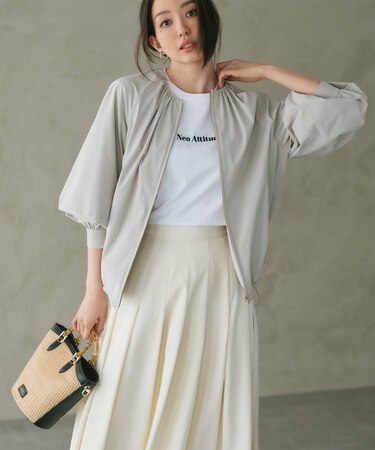 【洗える/撥水加工】ナイロン2WAYストレッチ ブルゾン