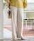 【CLASSY.6月号掲載/洗える】リネンレーヨンストレッチ ワイドパンツ