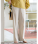 【CLASSY.6月号掲載/洗える】リネンレーヨンストレッチ ワイドパンツ