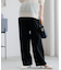 【洗える】リネンレーヨンストレッチ ドロスト パンツ