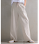 【洗える】リネンレーヨンストレッチ ドロスト パンツ