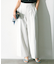 【セットアップ対応/洗える】コットンリネン オックスストレッチ ワイド パンツ