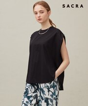 【SACRA】ハイゲージクロス カットソー