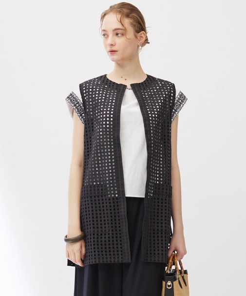 【Indian Factory】アイレットレース ジレ