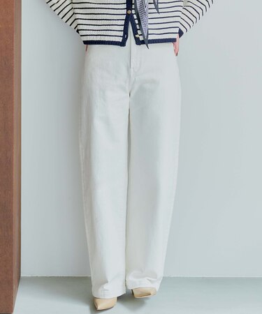 【滝沢眞規子さん着用/VERY掲載/洗える】23区DENIM ストレッチ ワイドパンツ